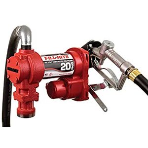 lot 2039 image: Fill-Rite 12-Volt 20 Gpm 14 Hp Fuel Transfer Pump -Manual Nozzle Package