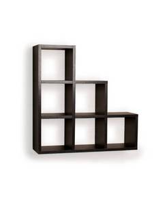 lot 2043 image: Danya B Stepped Six Cubby Decorative Wall Shelf