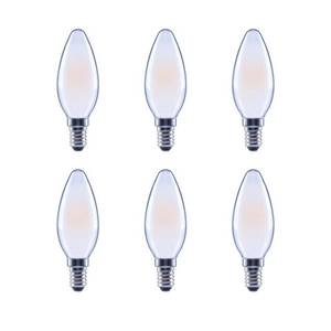lot 2309 image: Ecosmart 60-Watt Equivalent B11 Dimmable Frosted Glass Filament Vintage E12 Candelabra Base Cool White LED Light Bulb -6-Pack