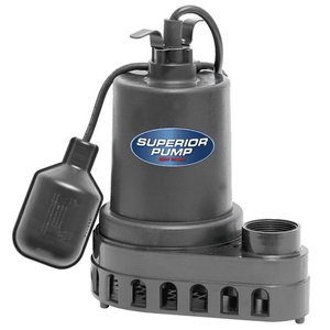 lot 2067 image: Superior Pump 12 Hp Thermoplastic Sump Pump With Tethered Float Switch