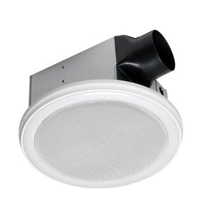 lot 2170 image: Homewerks Worldwide110 CFM Bathroom Exhaust Fan With Bluetooth Speakers &amp LED Light