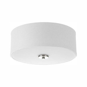 lot 2221 image: Inspire Collection 17-Watt Brushed Nickel Integrated LED Flush Mount
