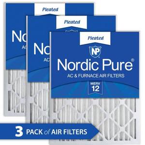 lot 2287 image: Nordic Pure 16X25X2 Pleated Merv 12 Air Filters 3 Pack