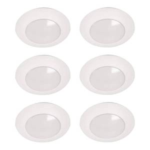 lot 2289 image: Halo Hlc 6 In 5000K Integrated LED Recessed Light Trim -6-Pack