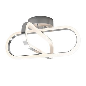 lot 2291 image: Artika Arlo Modern LED Flush Mount 25 Watts Ceiling Light Fixture Chrome Finish