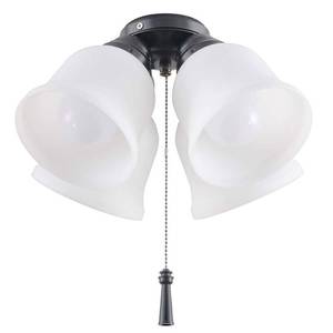 lot 2231 image: Hampton Bay Gazelle 4-Light LED Natural Iron Universal Ceiling Fan Light Kit