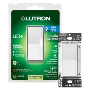 lot 2235 image: Lutron Sunnata Touch Dimmer With LED Advanced Technology For LED Incandescent And Halogen 3 WayMulti Location White