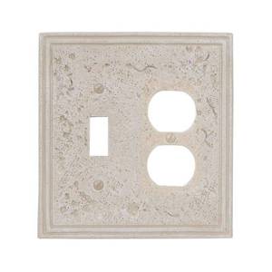 lot 2236 image: Amertac Faux Stone Almond Wallplate&nbsp