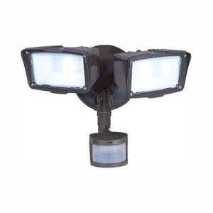 lot 2304 image: Defiant 180 Degree Outdoor Motion Activated Bronze LED Twin Security Floodlight