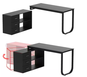 lot 2037 image: Desk With Rotating Shelves