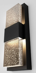 lot 2224 image: Artika Mazza 1-Light Black LED Outdoor Wall Mount Sconce