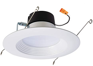 lot 2076 image: 3000K White LED Retrofit Baffle-Trim Module Ceiling Light