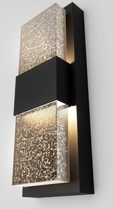 lot 2298 image: Artika Mazza 1-Light Black LED Outdoor Wall Mount Sconce