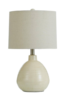 lot 2248 image: Cameron 22 inch 60.00 watt Vanilla Milkshake Table Lamp Portable Light