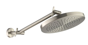 lot 2059 image: 8-Spray 6 In Single Wall Mount Handheld Shower Head In Satin Nickel