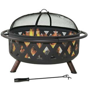 lot 2321 image: Sunnydaze Decor Cross Weave Outdoor Large Fire Pit