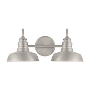 lot 2329 image: Hampton Bay Elmcroft - Bathroom Vanity Light With Metal Shades