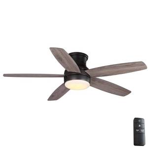 lot 2353 image: Home Decorators Collection Ashby Park 52 In White Color Changing Integrated Led Bronze Ceiling Fan With Light Kit And Remote Control