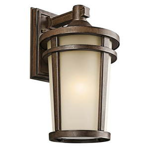 lot 2395 image: Kichler Atwood 490 Outdoor Wall Lantern - Brown Stone