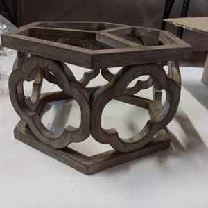 lot 2396 image: Decorative Wooden Light Pendant