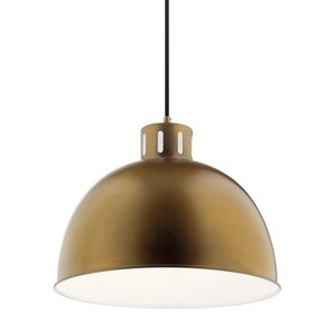 lot 2403 image: Kichler Zailey Single Pendant - Brass