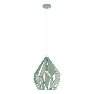 lot 2404 image: 1-Light Carlton-P Geometric Pendant With Shade Pastel Green - Eglo