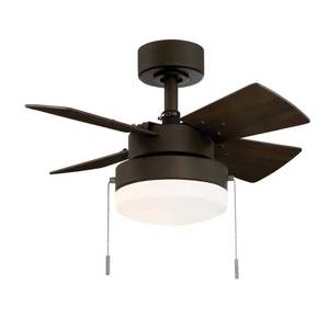 lot 2533 image: Hampton Bay Metarie II 24 In Indoor Oil Rubbed Bronze Ceiling Fan With Light