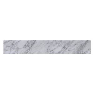 lot 2538 image: Home Decorators Bianco Carrara Marble Vanity Top Sidesplash-White