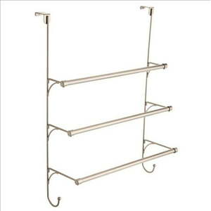 lot 2544 image: Franklin Brass Over-The-Door Triple Towel Rack With Hooks Available In Multiple Colors
