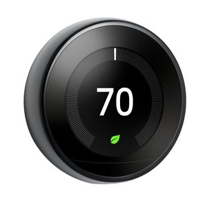 lot 2548 image: Google - Nest Learning Smart Wifi Thermostat - Black