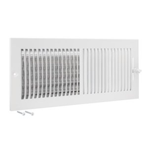 lot 2421 image: Ez-Flo Rectangle White Sidewall Register