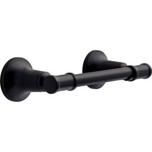 lot 2439 image: Delta Chamberlain Wall Mount Pivoting Toilet Paper Holder In Matte Black
