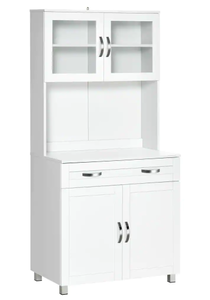 lot 2432 image: Homcom Hutch Cabinet
