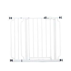 lot 7006 image: Regalo Easy Step 38.5 inch Extra Wide Walk Thru Baby Gate White Age Group 6 to 24 Months