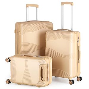 lot 7027 image: LING RUI Luggage Sets with TSA Approved, Lightweight Hard Shell Travel Large Rolling Checked Suitcases with Spinner Wheels (202428), TAPAZE