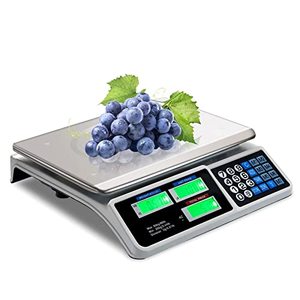lot 7040 image: Goplus 66 LB Deli Scale Price Computing Commercial Food Produce Electronic Counting Weight (Silver)