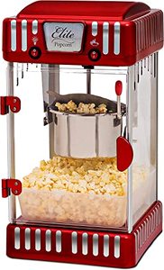 lot 7047 image: Maxi-Matic EPM-250 Tabletop Kettle Popcorn Popper Machine, Red
