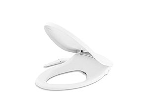 lot 7049 image: KOHLER K-5724-0 Puretide Bidet Toliet Seat, Elongated Manual Non Electric Bidet with Adjusting Spray Pressure and Position, White Quiet-Close Lid