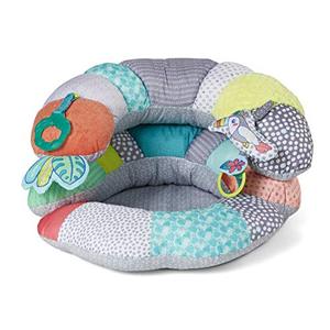 lot 7053 image: Infantino 2-in-1 Tummy Time & Seated Support - for Newborns and Older Babies, with Detachable Support Pillow and Toys, for Development of Strong Head and Neck Muscles