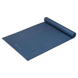 lot 7055 image: Gaiam Yoga Mat Premium Solid Color Non Slip Exercise & Fitness Mat for All Types of Yoga, Pilates & Floor Workouts, Indigo Ink, 5mm