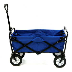 lot 7068 image: Mac Sports Collapsible Folding Steel Frame Outdoor Garden Utility Wagon Blue