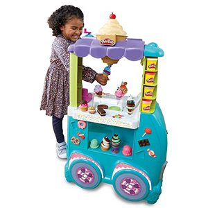 lot 7069 image: Play-Doh Kitchen Creations Ultimate Ice Cream Truck Toy Playset, Food Truck Toys for Kids, 27 Accessories, 12 Cans, Preschool Toys for 3 Year Old Girls & Boys and Up, Non-Toxic