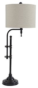 lot 7079 image: Signature Design by Ashley Anemoon 34.5 Rustic Industrial Table Lamp, Black
