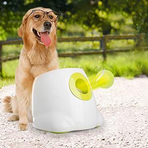 lot 7083 image: All for Paws Interactive Dog Automatic Ball Launcher Fetching Toys for Large Dogs, 3 Tennis Balls Included, Max