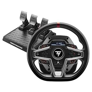 lot 7102 image: Thrustmaster T248X, Racing Wheel and Magnetic Pedals, HYBRID DRIVE, Magnetic Paddle Shifters, Dynamic Force Feedback, Screen with Racing Information (XBOX Series XS, One, PC)