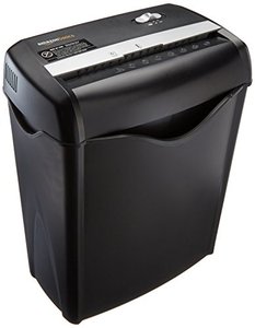 lot 7117 image: Amazon Basics 6-Sheet Cross-Cut Paper and Credit Card Home Office Shredder