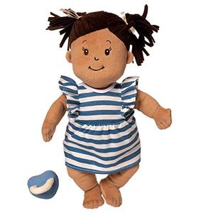 lot 7500 image: Manhattan Toy Baby Stella Beige with Brown Hair 15 Soft First Baby Doll