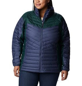 lot 7505 image: Columbia Womens Powder Lite II Full Zip Jacket, NocturnalSpruce, 2X Plus