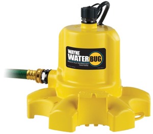 lot 7531 image: WAYNE Waterbug 16 HP 1350 GPH Submersible Multi-Flo Technology-Water Removal and Transfer Pump, Yellow