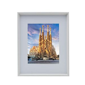 lot 7546 image: Studio Nova Picture Frame Displays 11x14 Photos,17x21 Without Mat, White